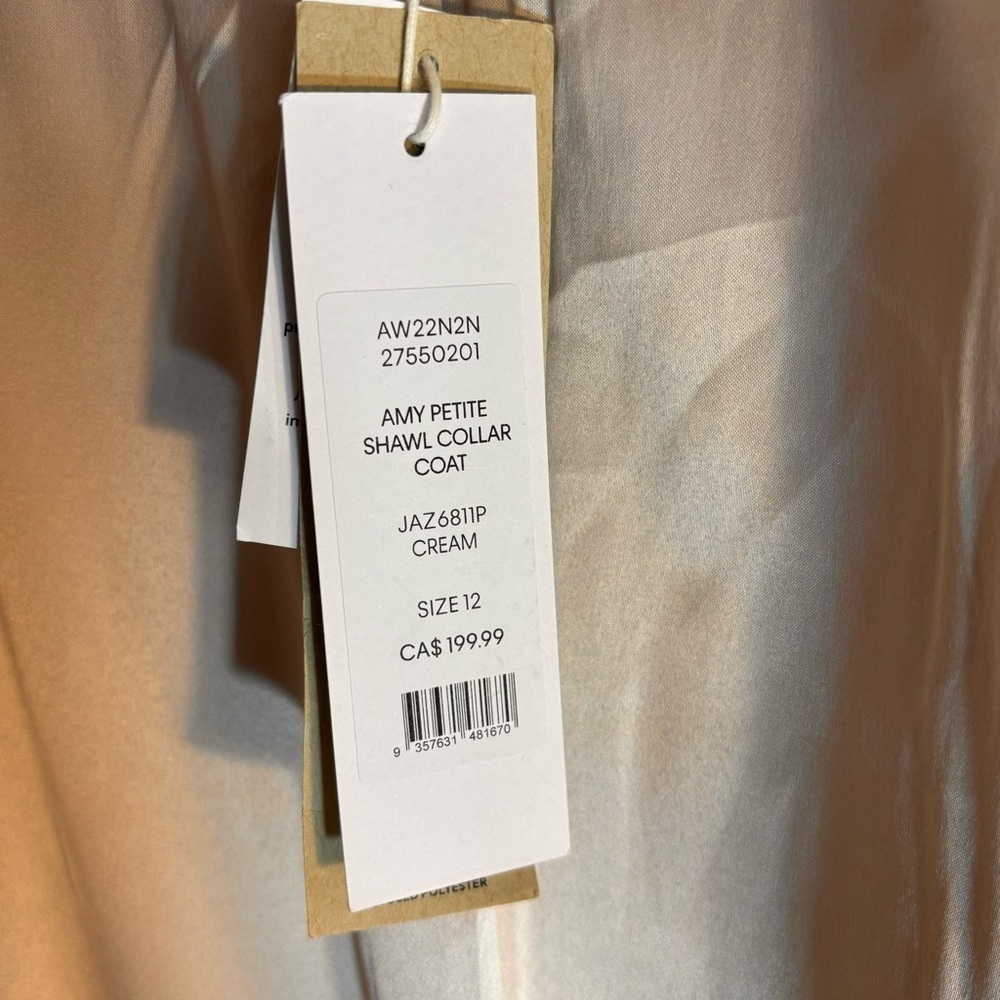 EVER NEW Sz 12P Amy Shawl Collar Wrap Coat Luxury Wool Blend Lined NEW WITH TAG - Picture 9 of 16